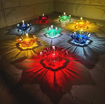 Water Sensor LED 3D Diyas – Festive Warm Glow ✨